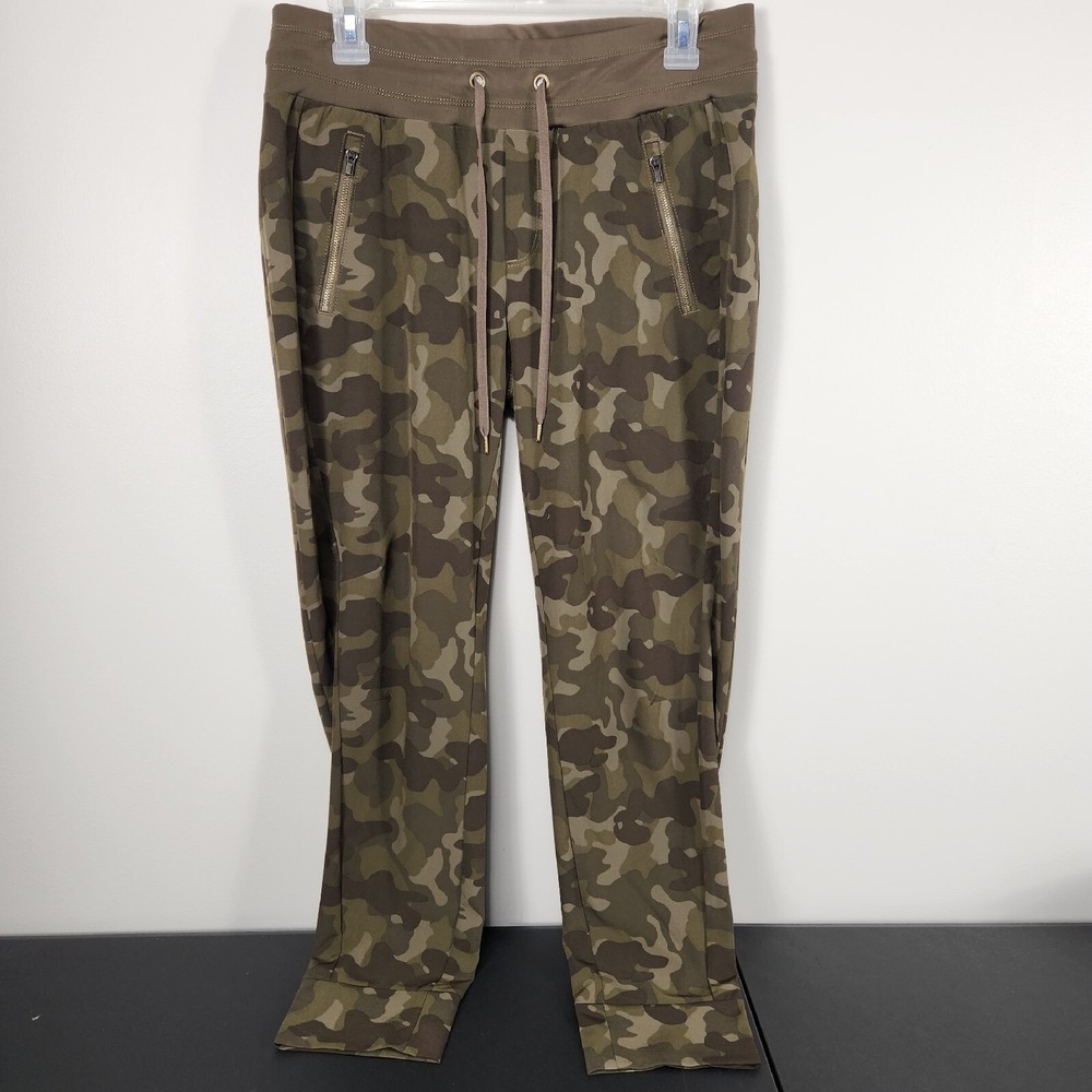 Anthropologie‎ Marrakech Sz 4 Army Green Camo Joggers Drawstring Pants EUC